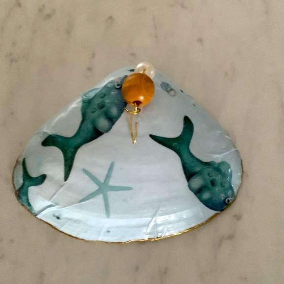 Decoupage Fish with a Hook Decorative Accent or Trinket Tray - Picture 5 of 14